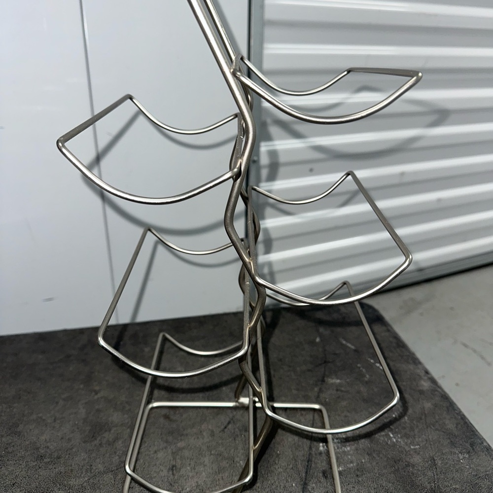 Modern Silver Wine Rack - Picture 2 of 2